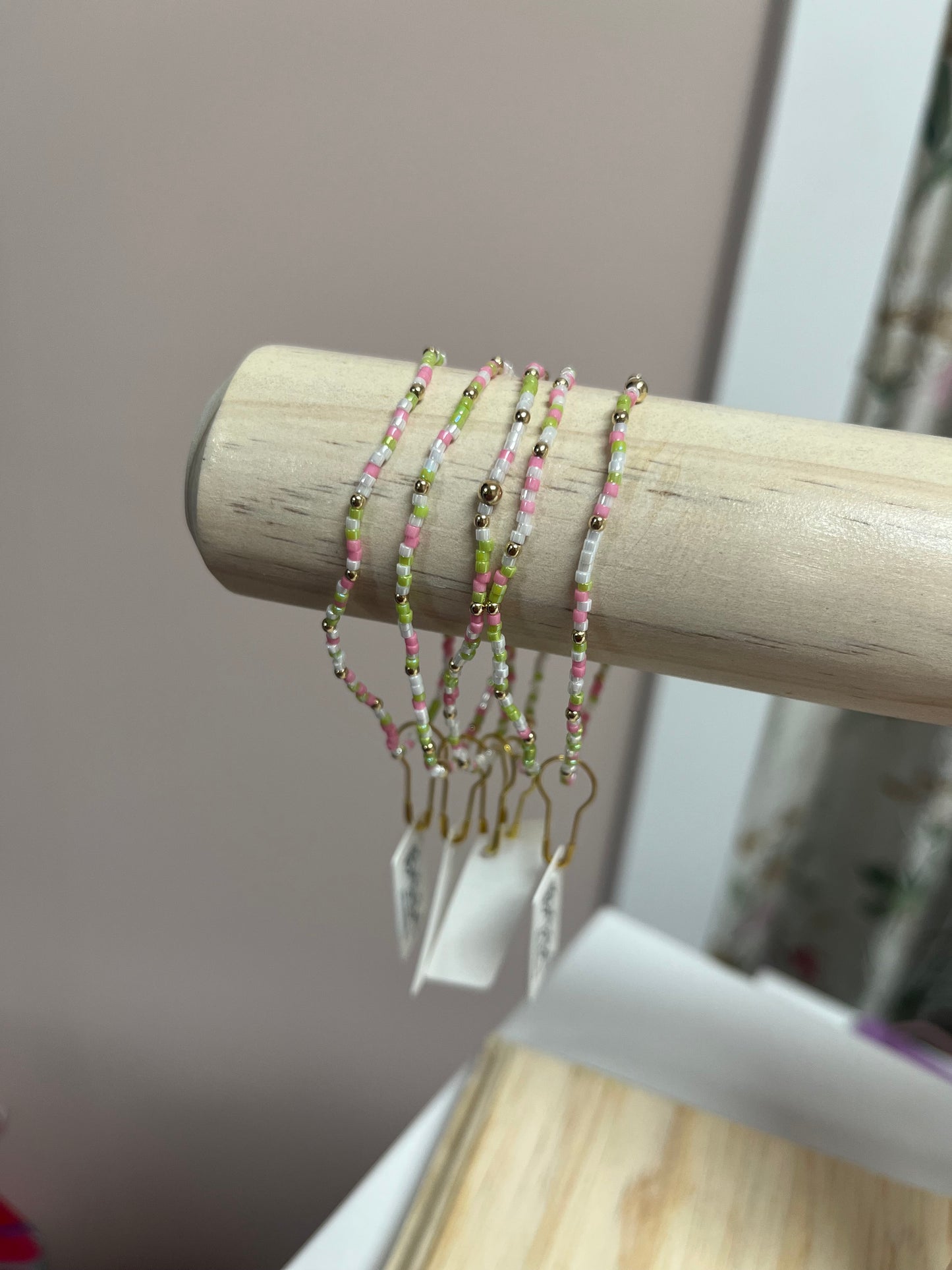 Pink/Green/White Gold Filled Bracelet