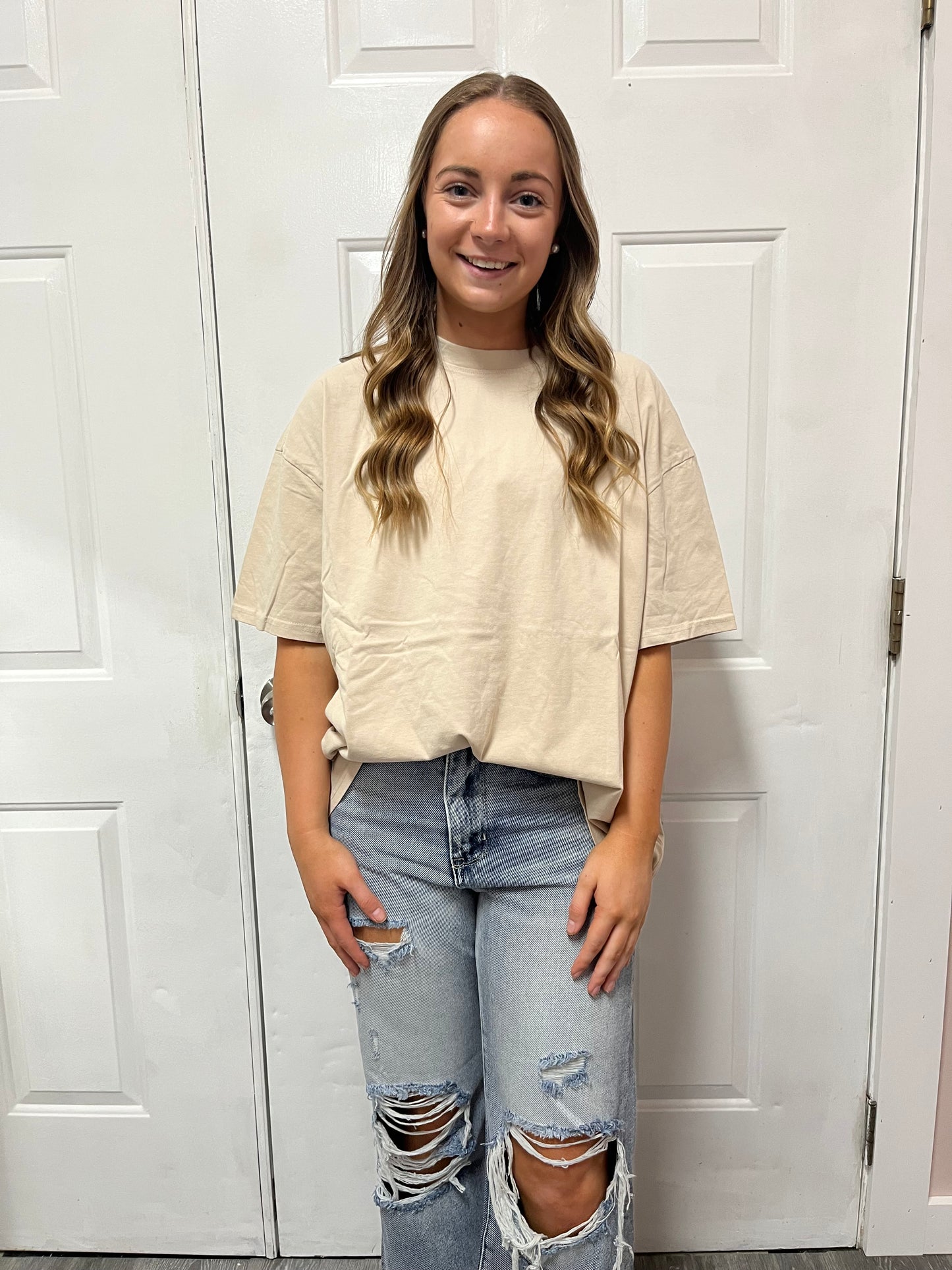 Oatmeal Oversized Tee
