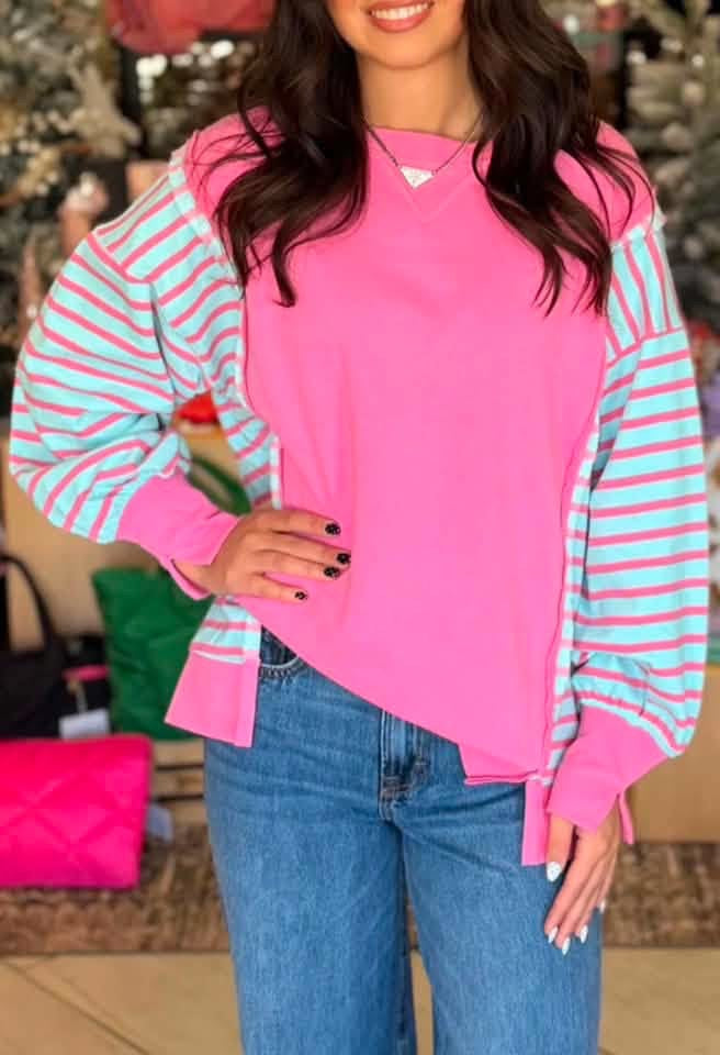 Rose Striped CB Top-Pre/Order