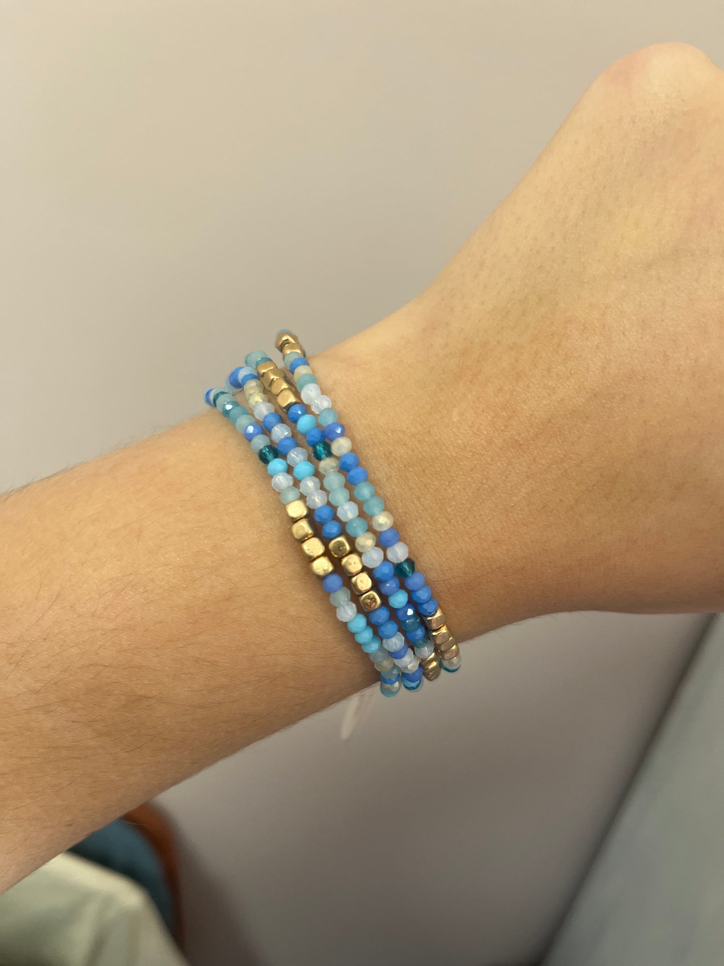 Blue Mix Bracelet Stack