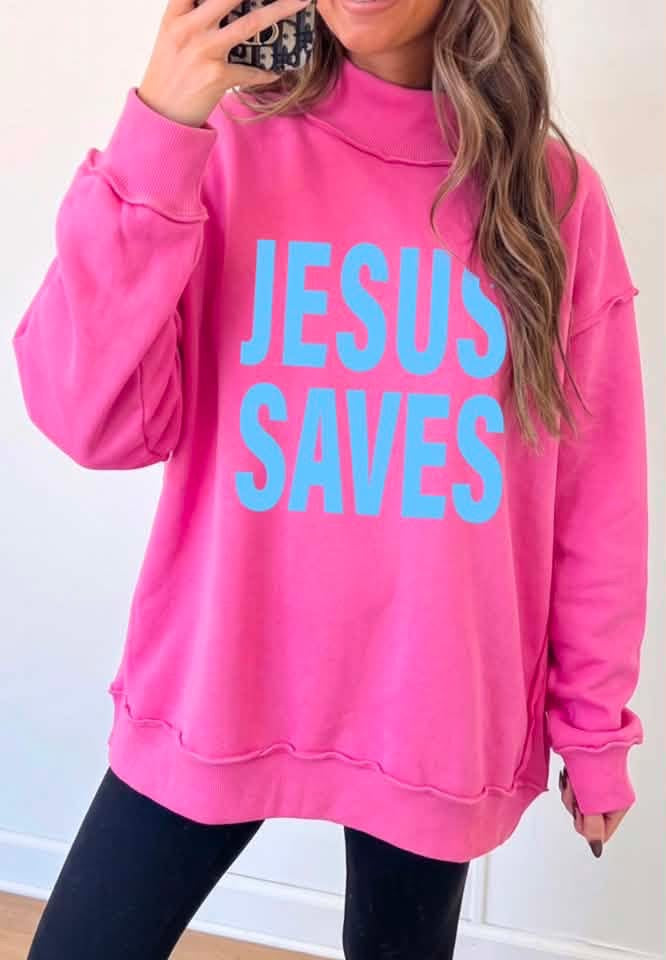 Jesus Saves Mock Neck- Pre/Order