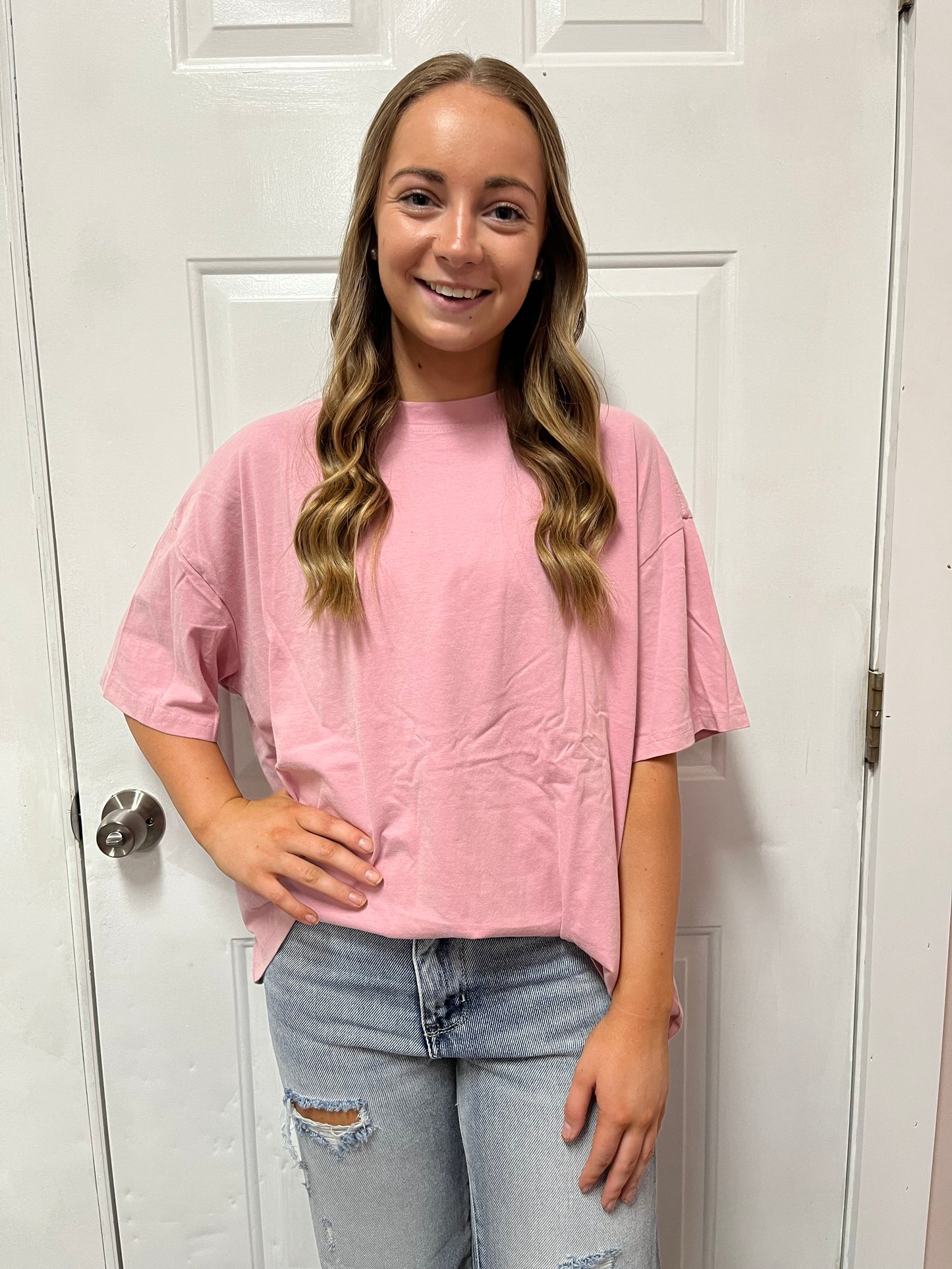 Pink Oversized Tee