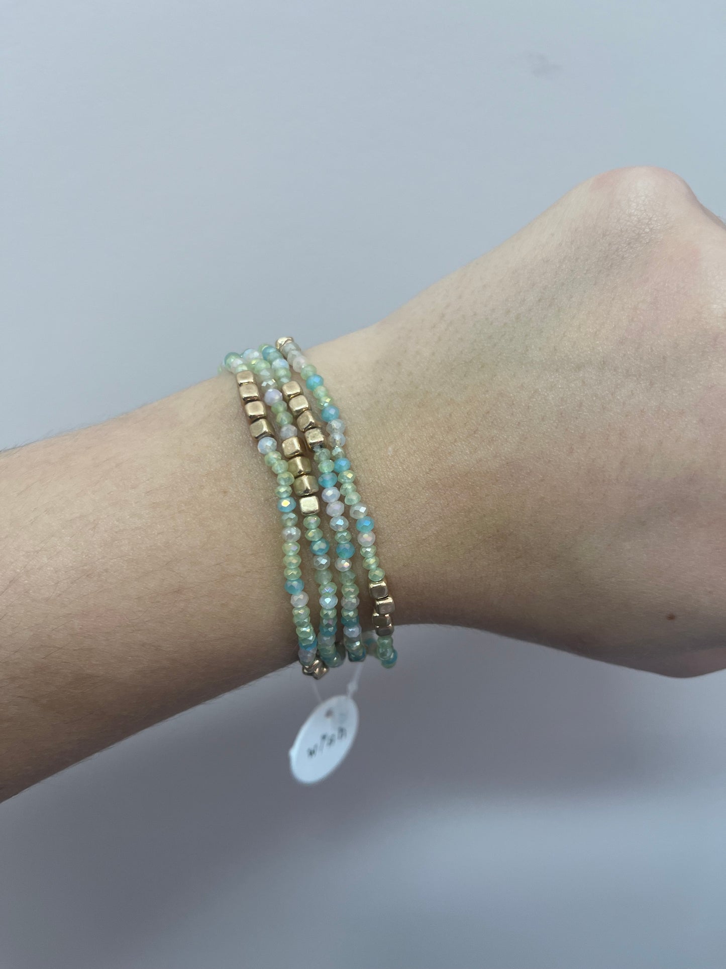 Green Mix Bracelet Stack