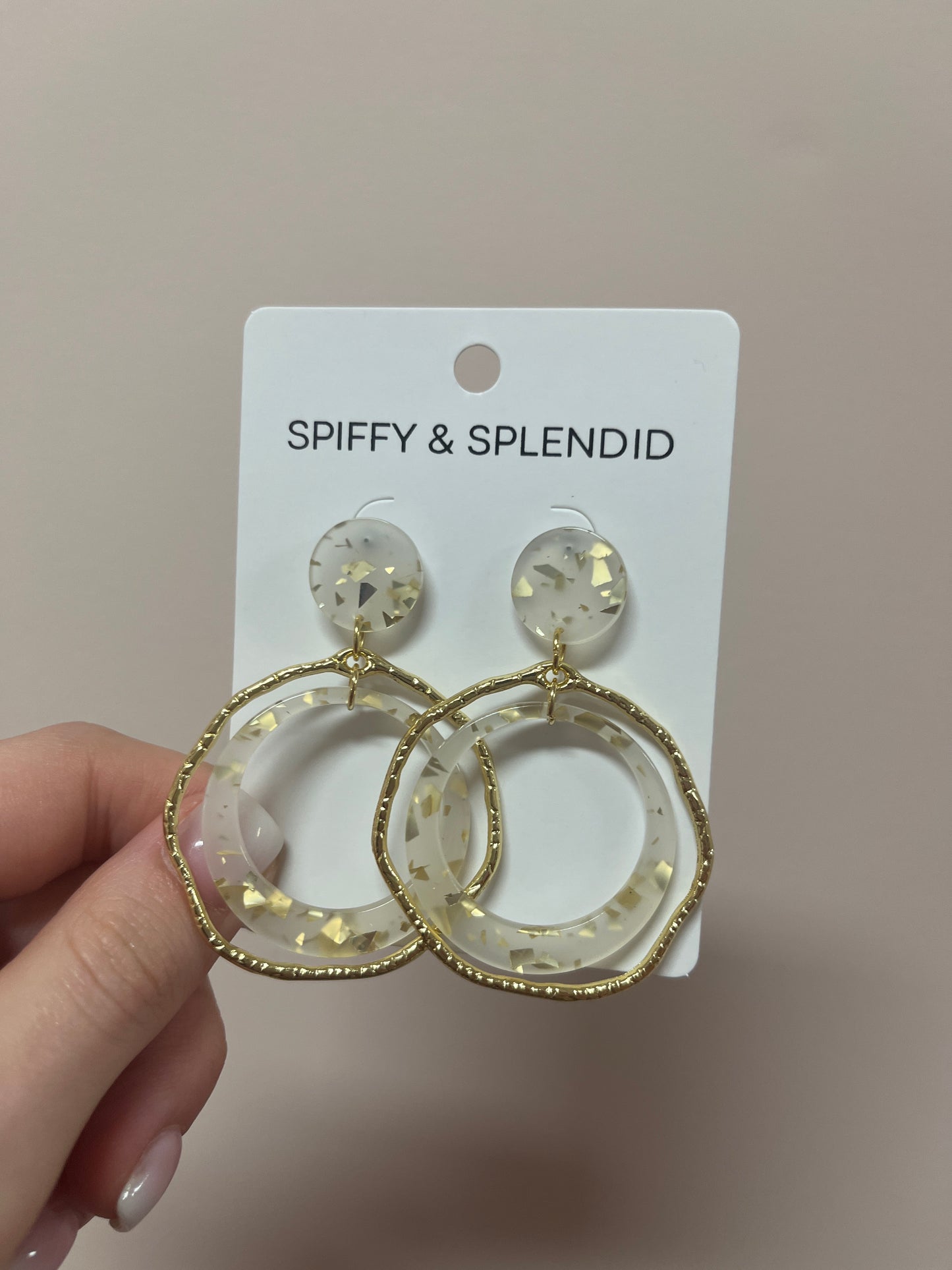 Gold Ring Earring