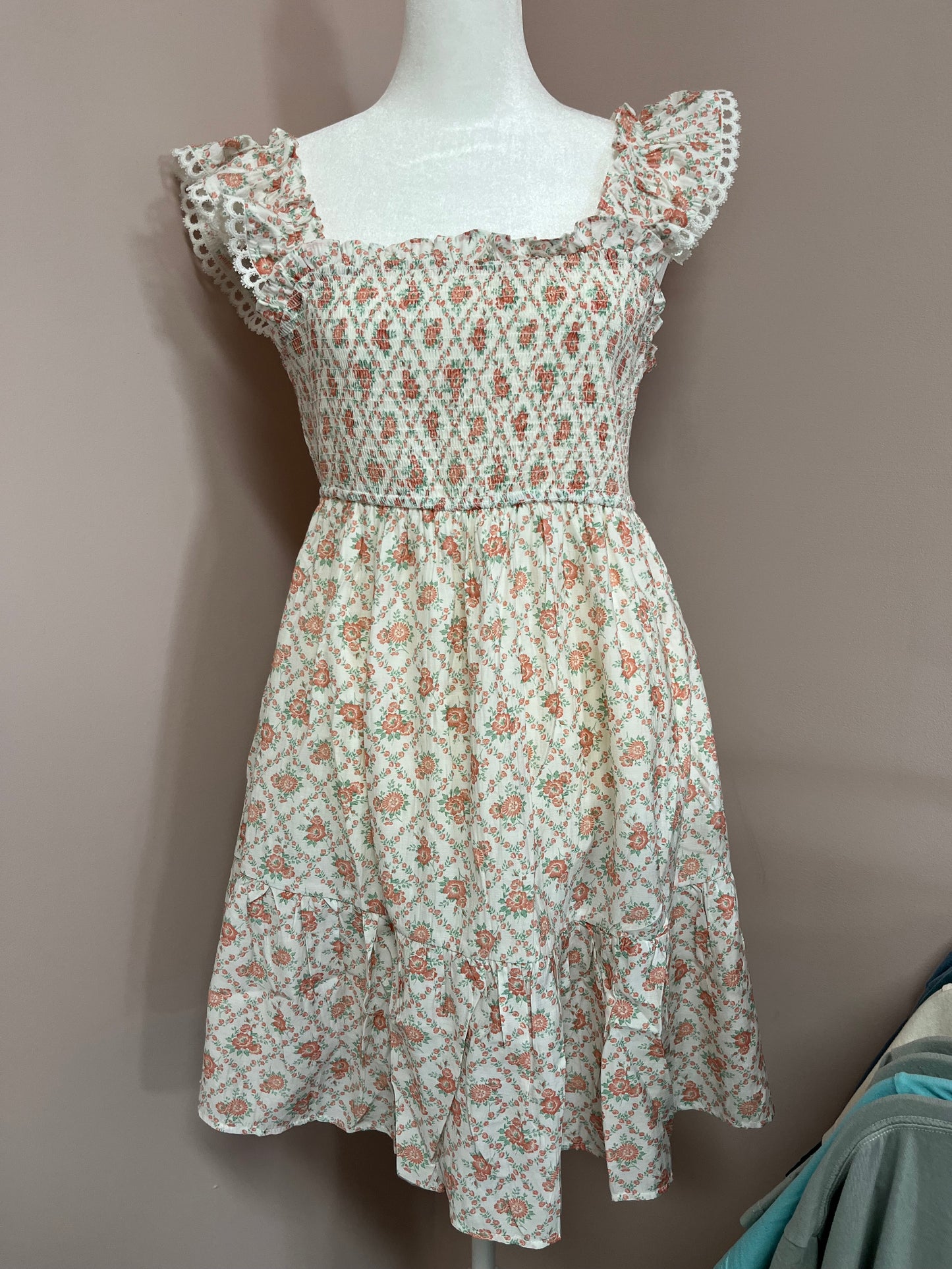 Green Rose Floral Dress