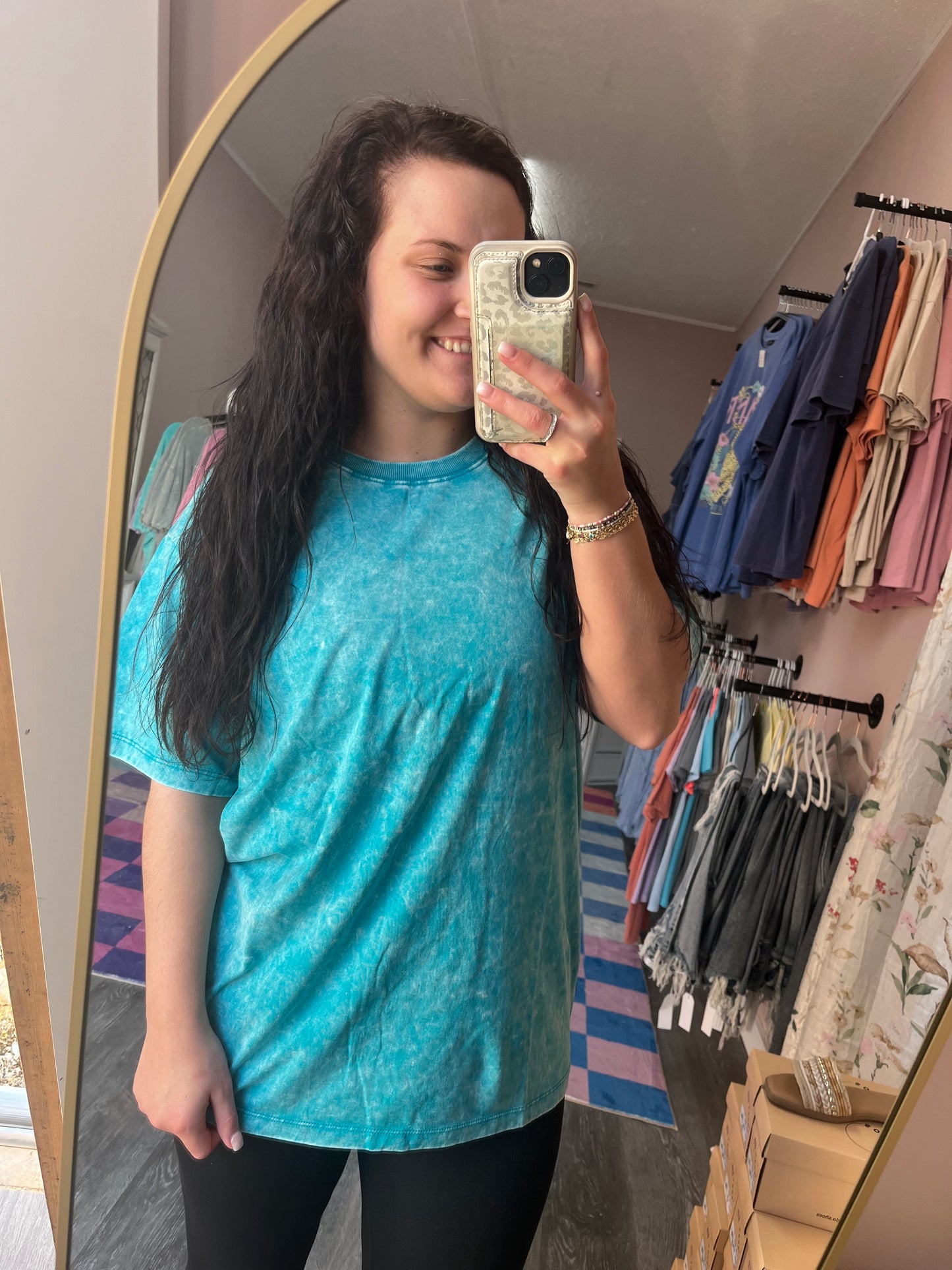 Ocean Blue Oversized Tee