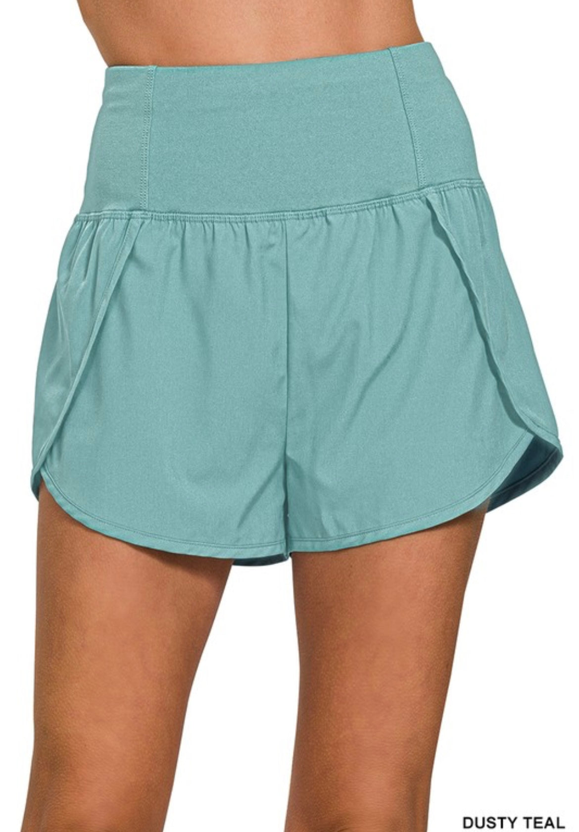 Dusty Teal Athletic Running Shorts