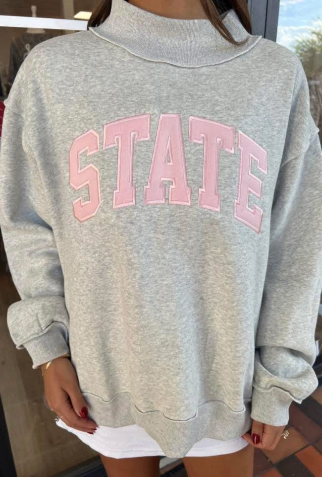 Light Grey STATE Mock Neck