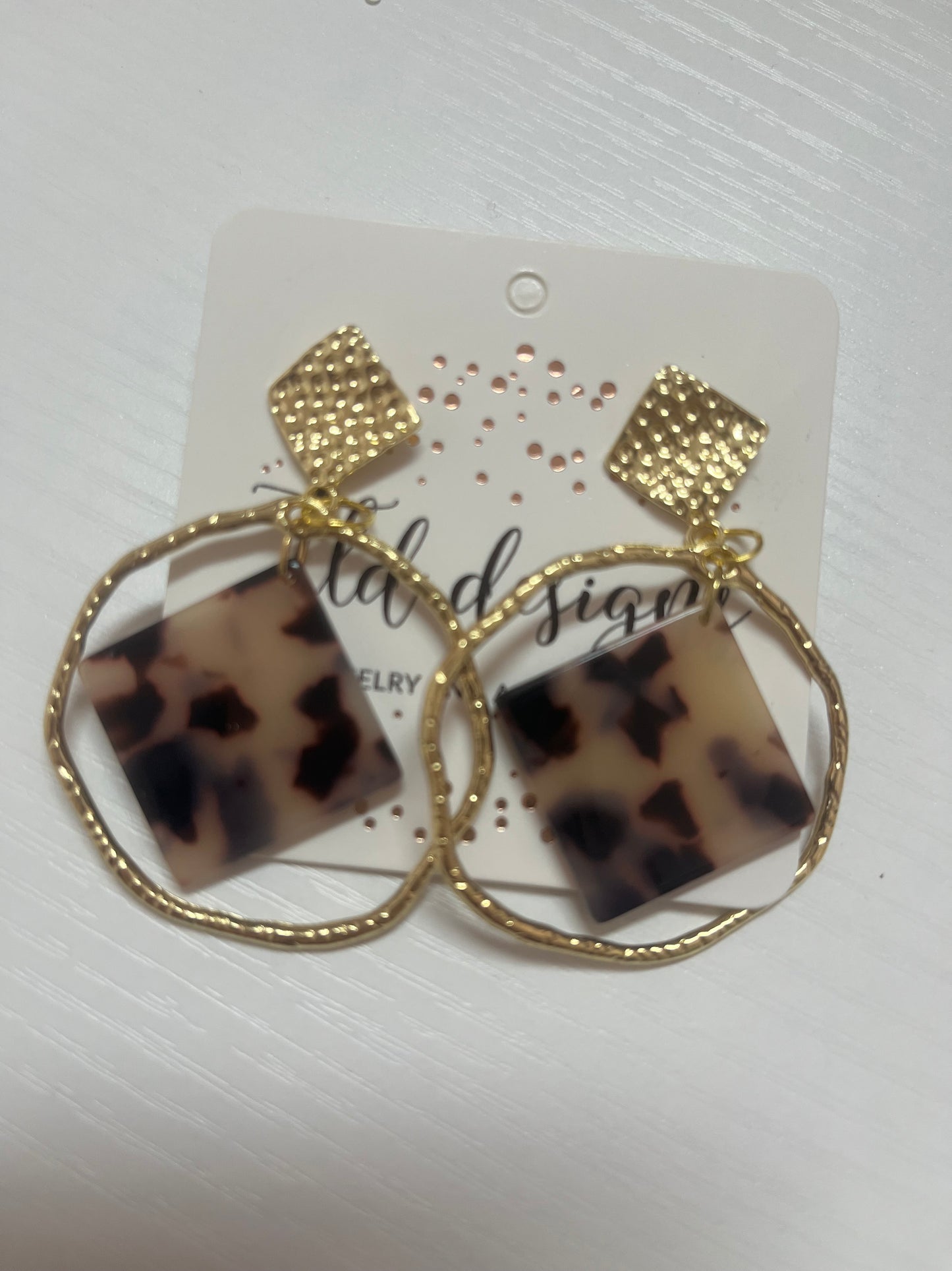 Leopard Spot Gold Earring