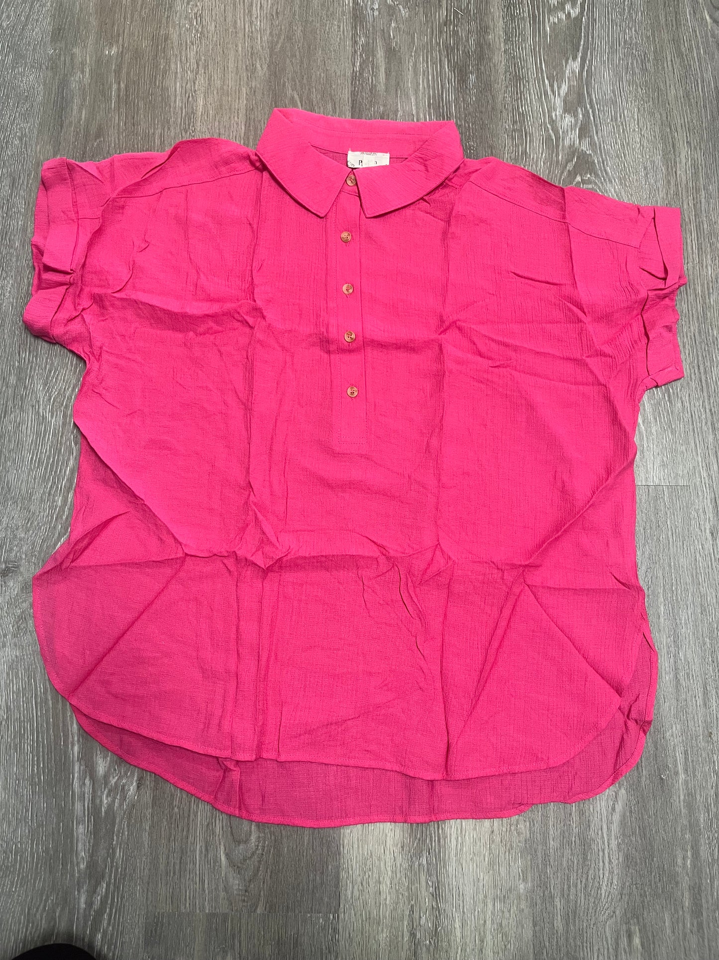 Plus Size Button Down Woven Top