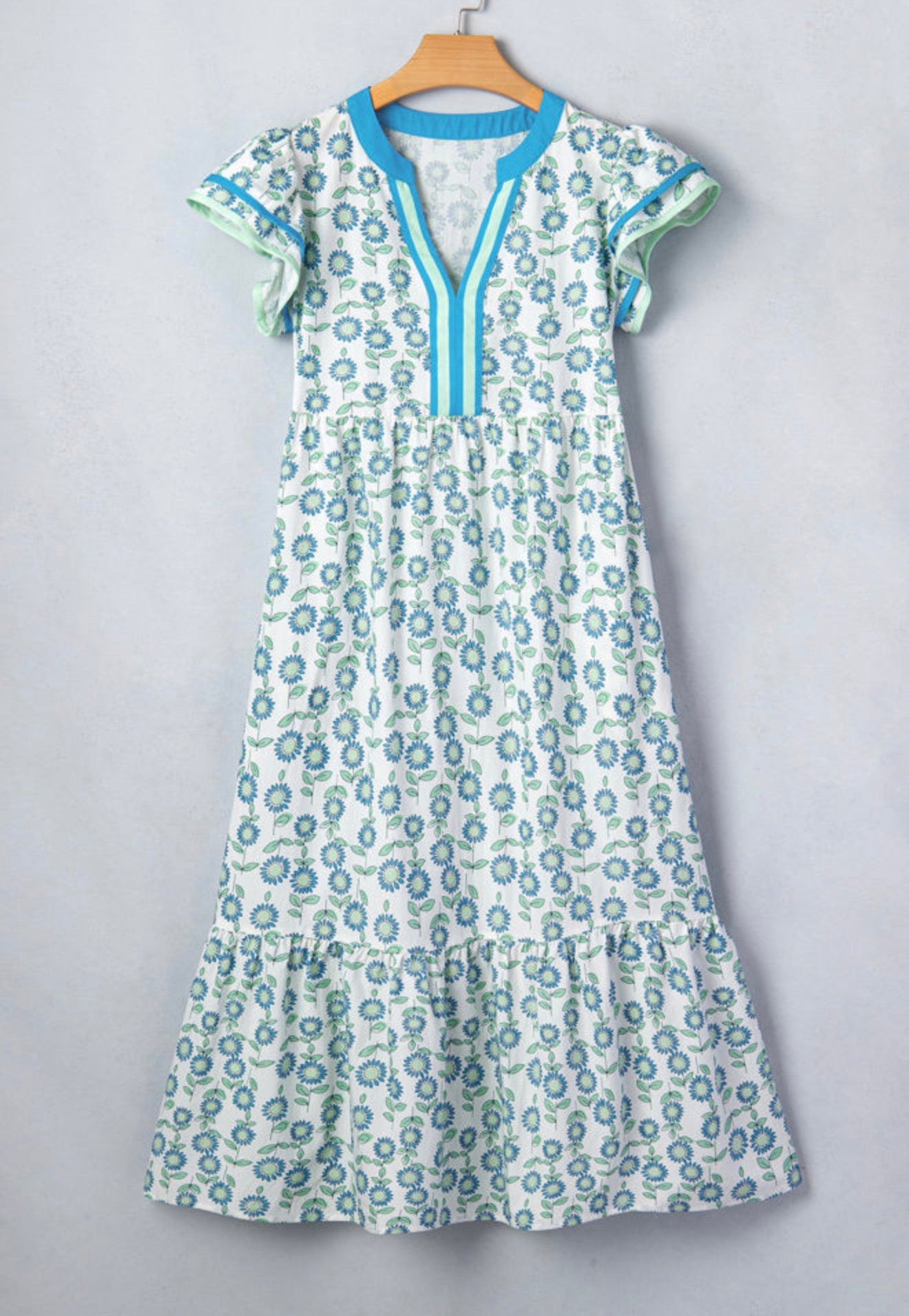 Sky Blue Sunflower Dress