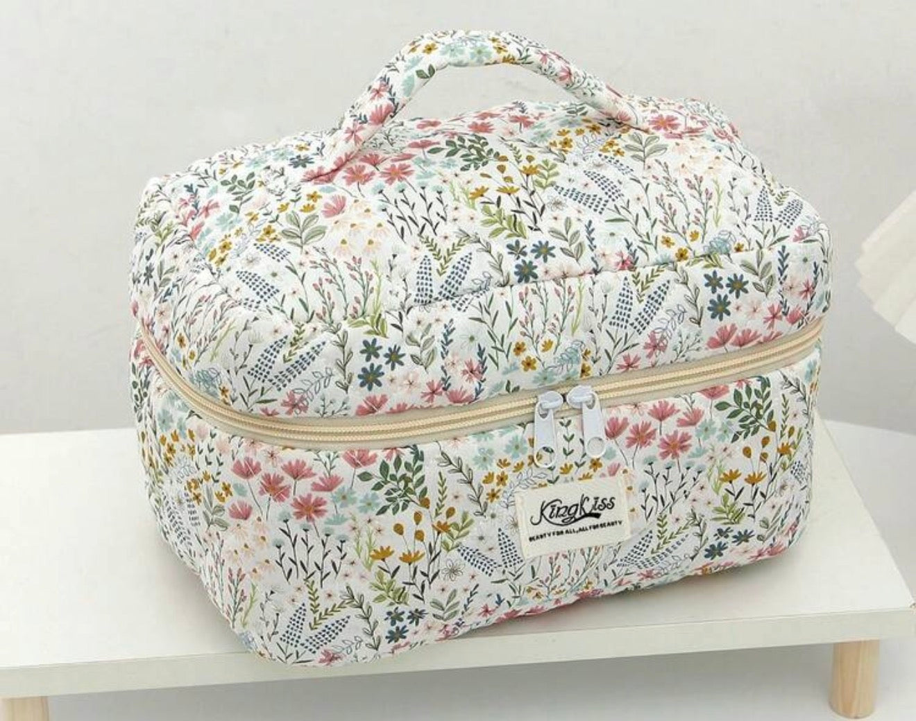 Quilted Makeup Bag Set