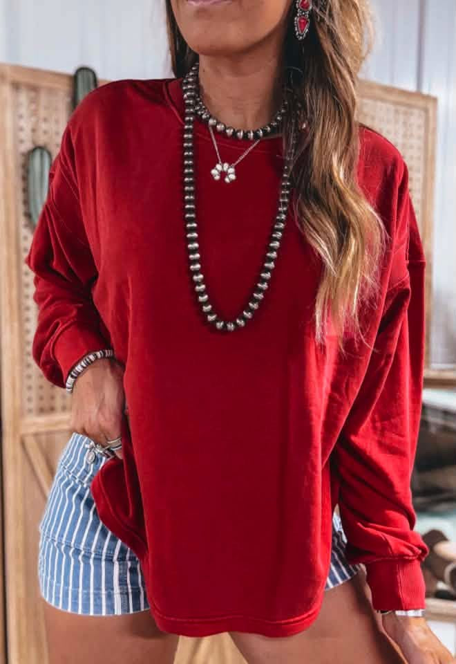 Racing Red Cutout Back Top-Pre/Order