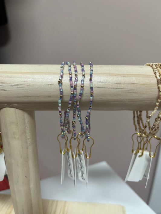 Purple/Pink/Blue Gold Filled Bracelet