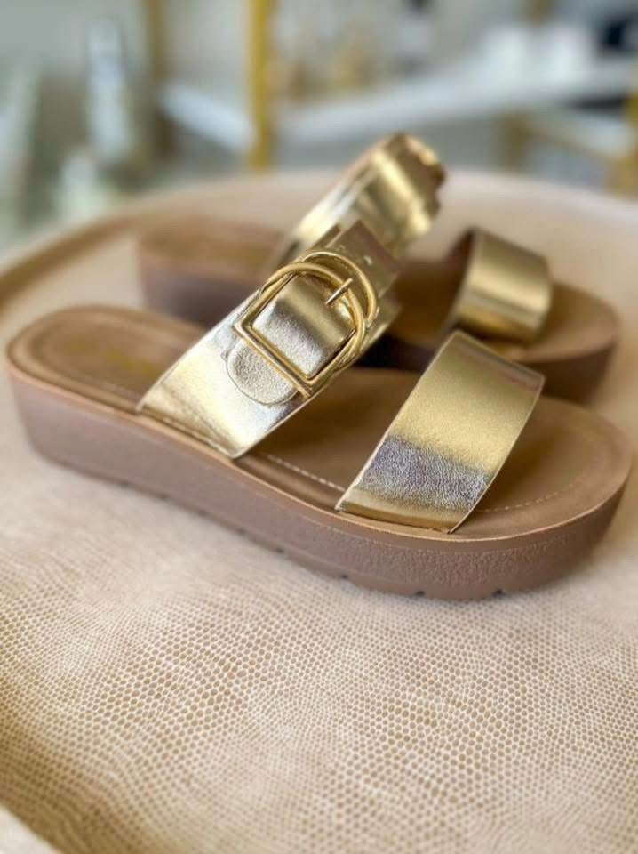 Metallic Sandals