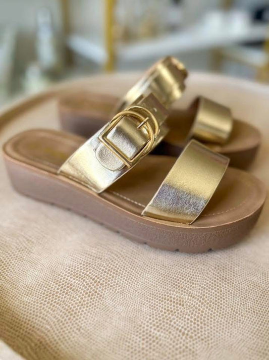 Metallic Sandals