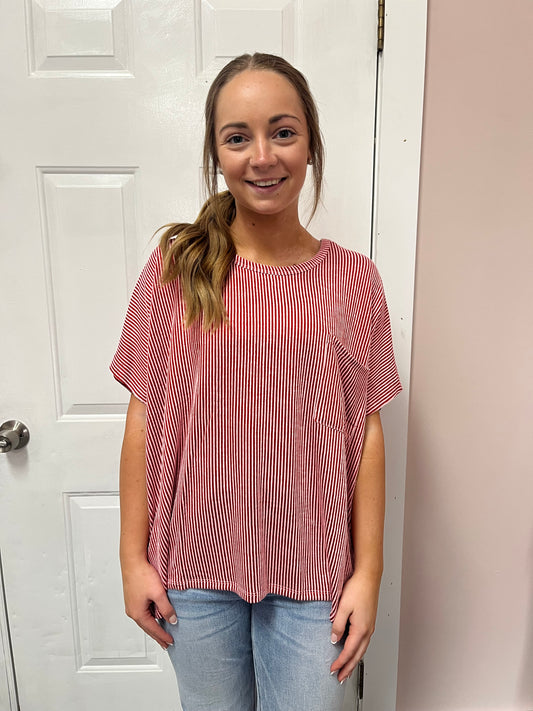 Ruby Corded Ribbed Top