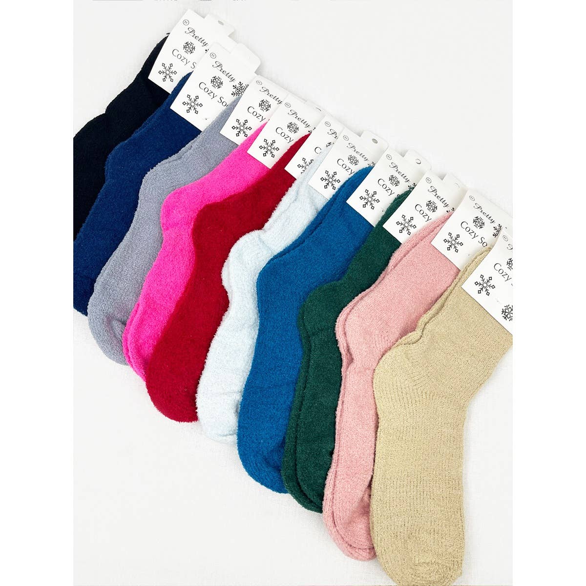 **DOORBUSTER**Soft Textured Solid Chinelle Socks