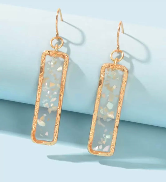 Gold Geometric Dangle Earrings