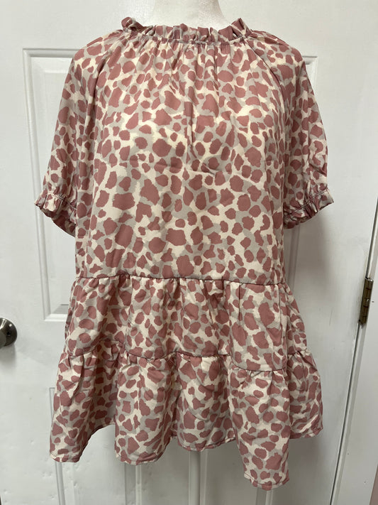 Ivory + Pink Baby Doll Top