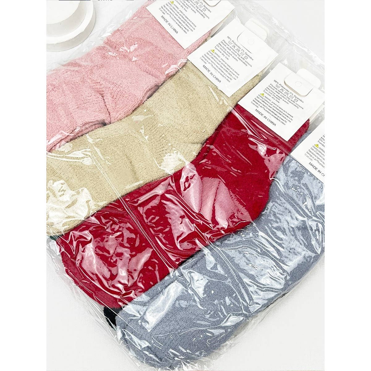 **DOORBUSTER**Soft Textured Solid Chinelle Socks