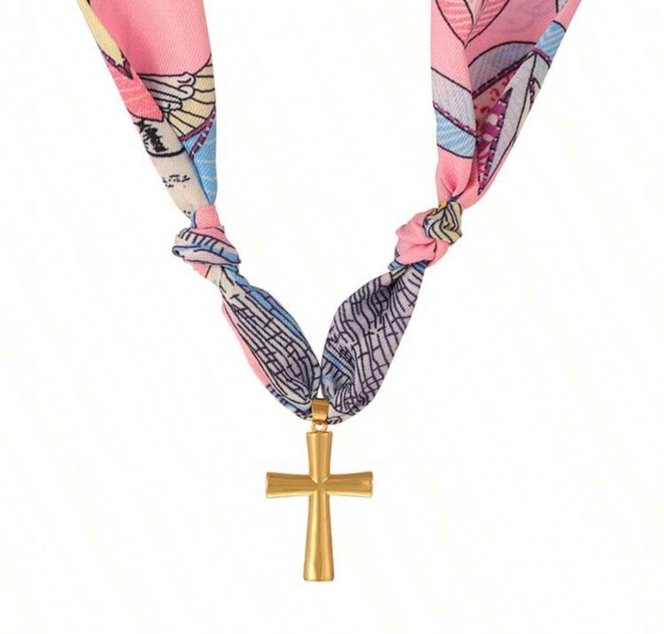 Cross Scarf Neckalce