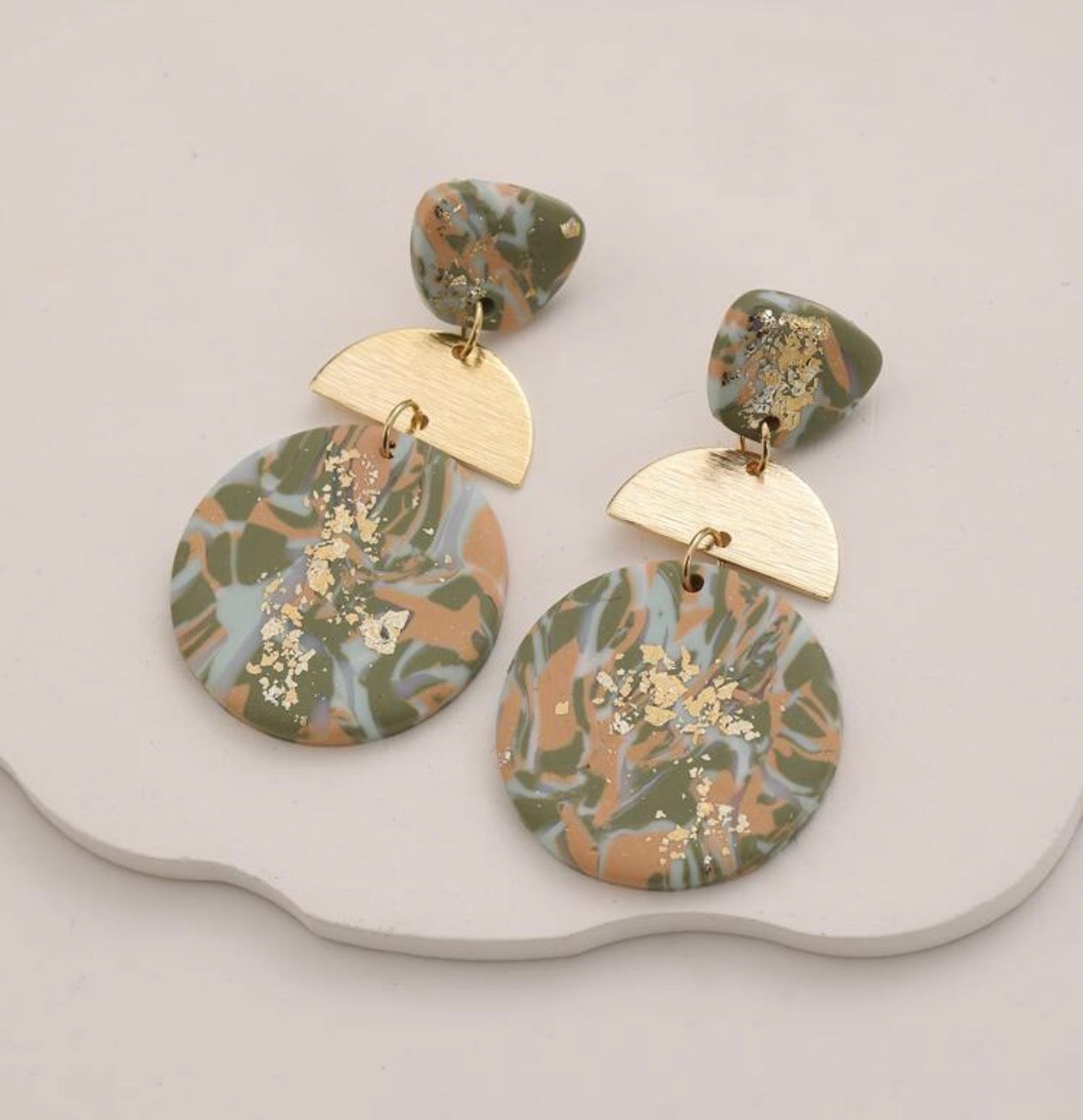 Round Drop Earrings