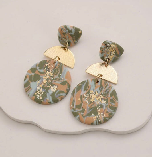 Round Drop Earrings