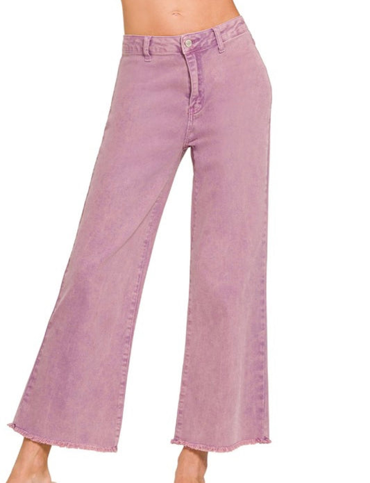 Violet Zenana Frayed Hem Jeans