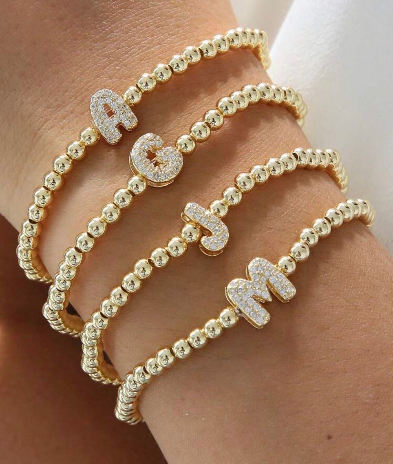 Classic Adjustable Initial Bracelet