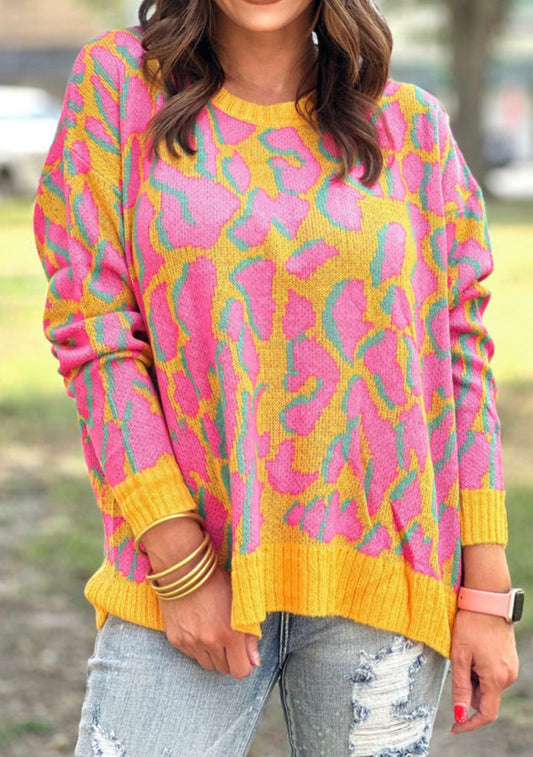 Bright Leopard Sweater