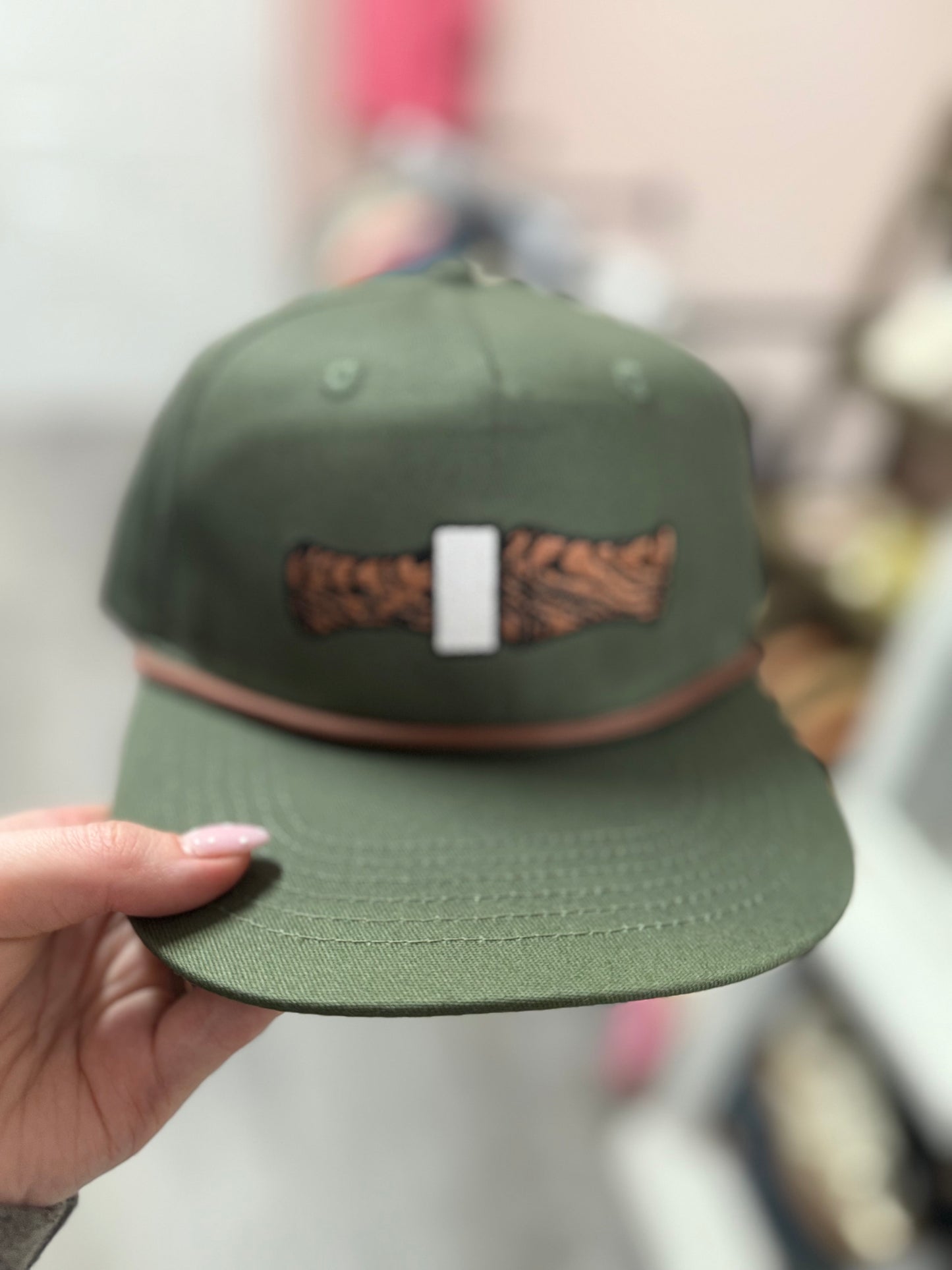 Olive Duck Call Rope Hat