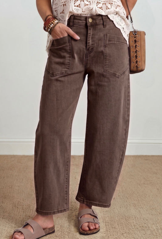 Brown Barrel Jeans-Pre/Order