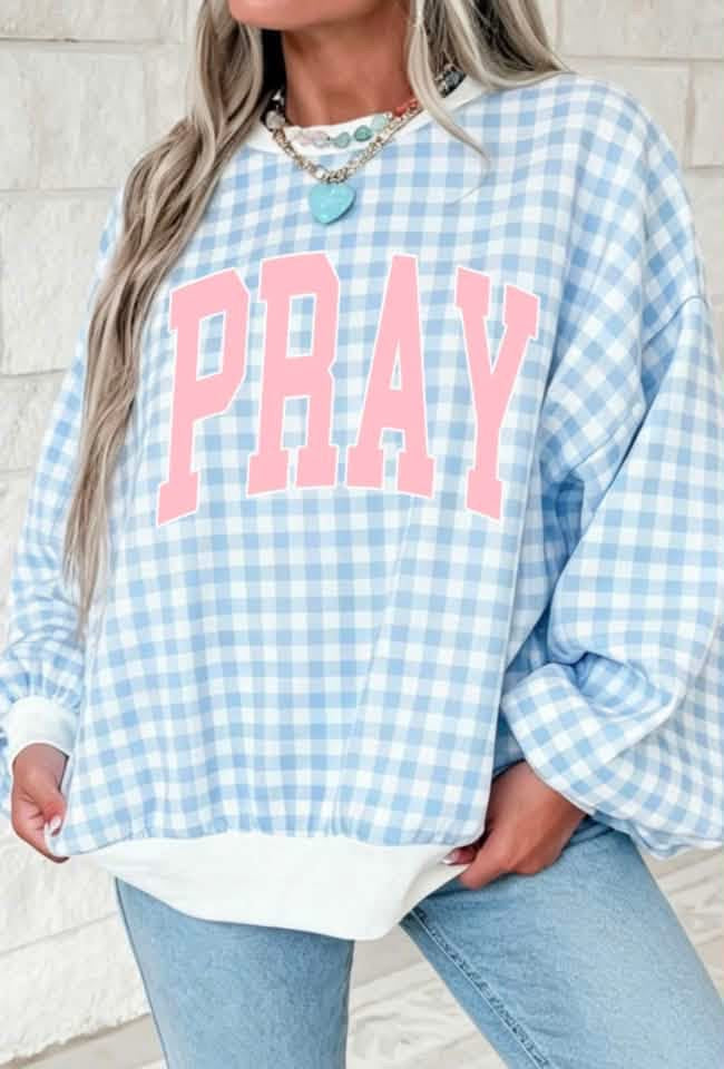 Light Blue Pray Top- Pre/Order