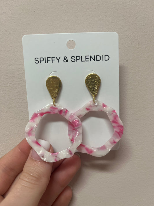 Pink Swirl Earring