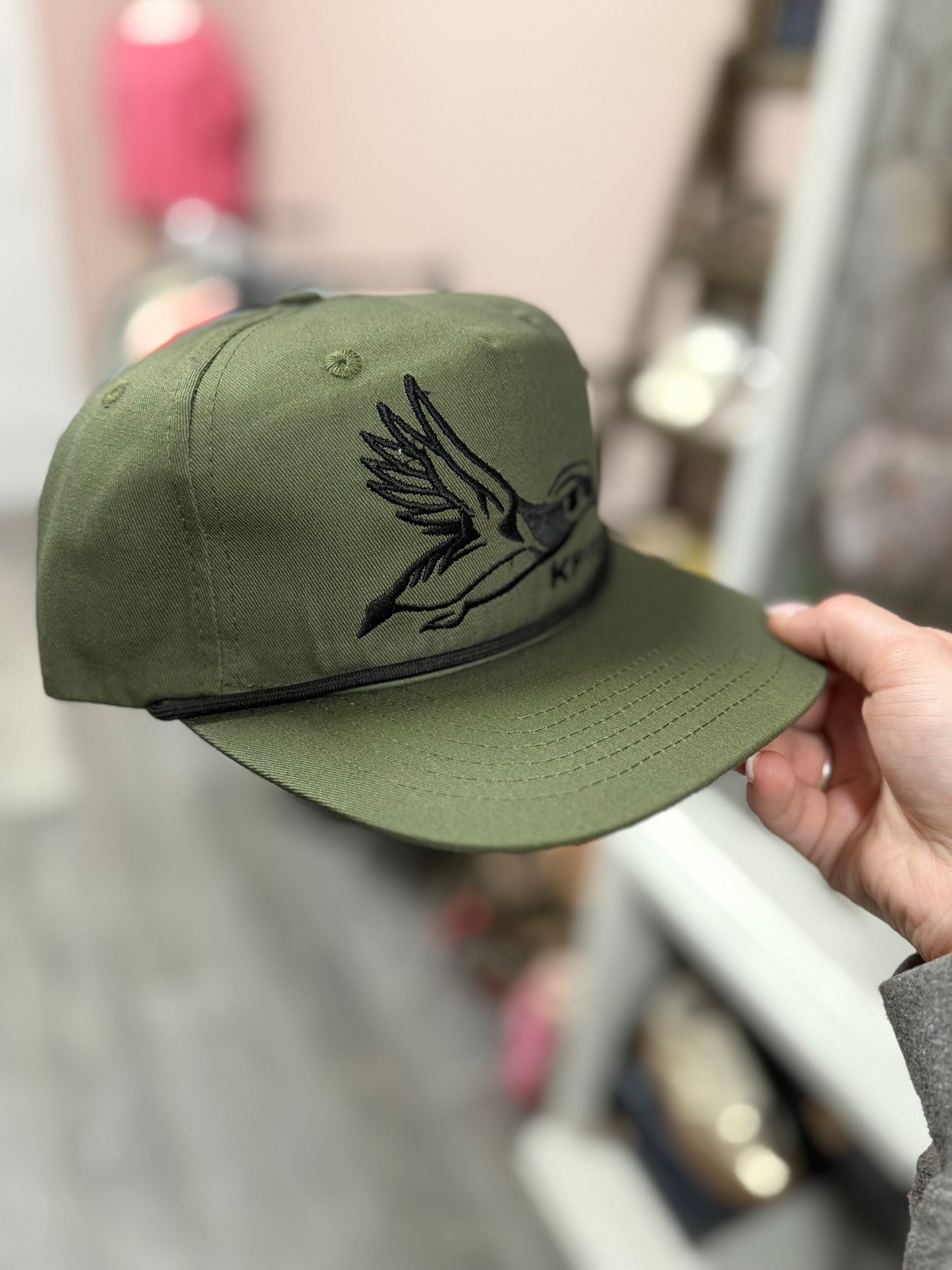 Olive Wood Duck Rope Hat