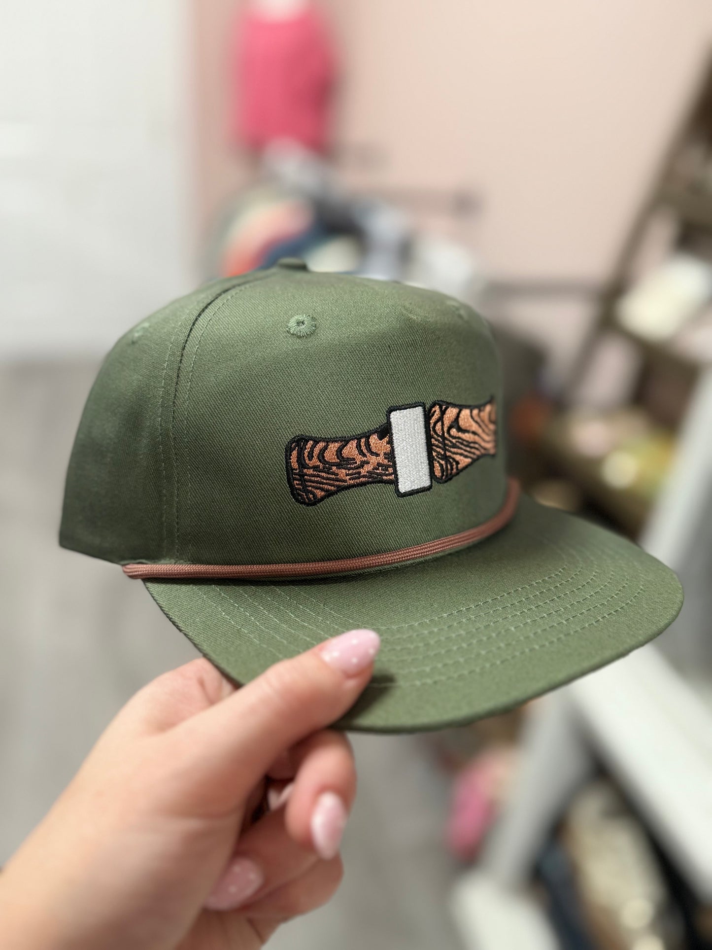Olive Duck Call Rope Hat
