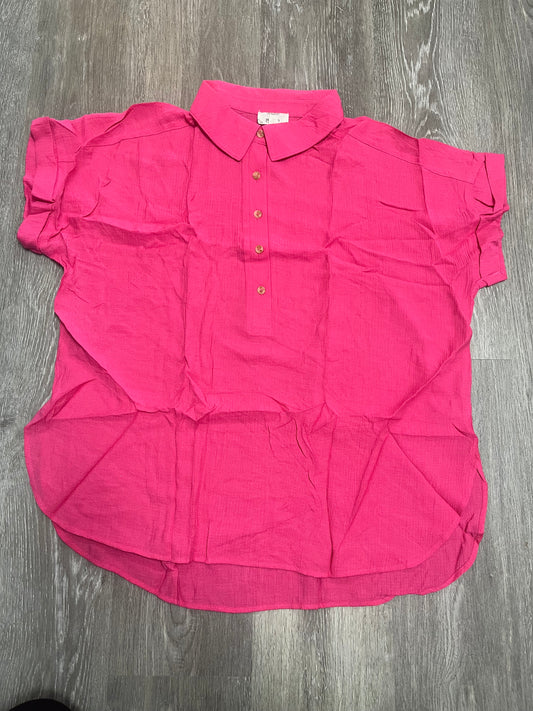 Plus Size Button Down Woven Top