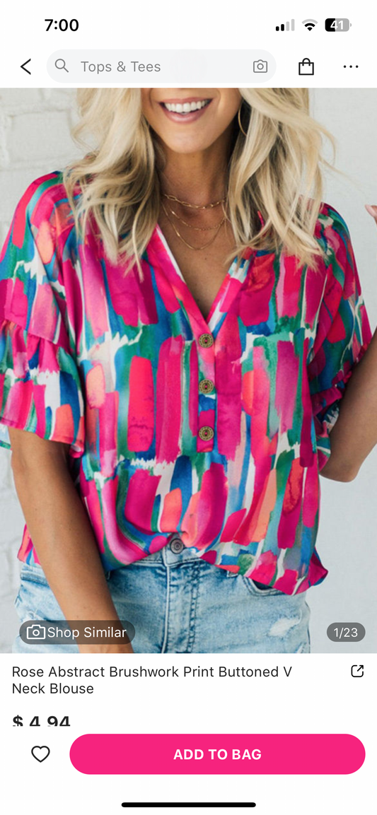 Curvy-Multicolor Blouse