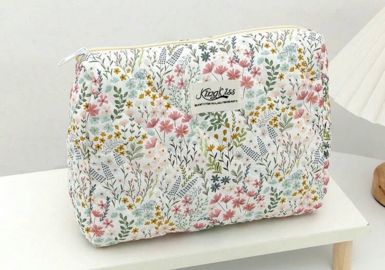 Quilted Makeup Bag Set