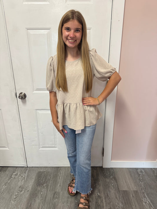 Stone Flowy Top