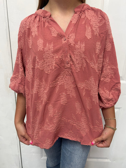 Rose Quarter Sleeve Shirt