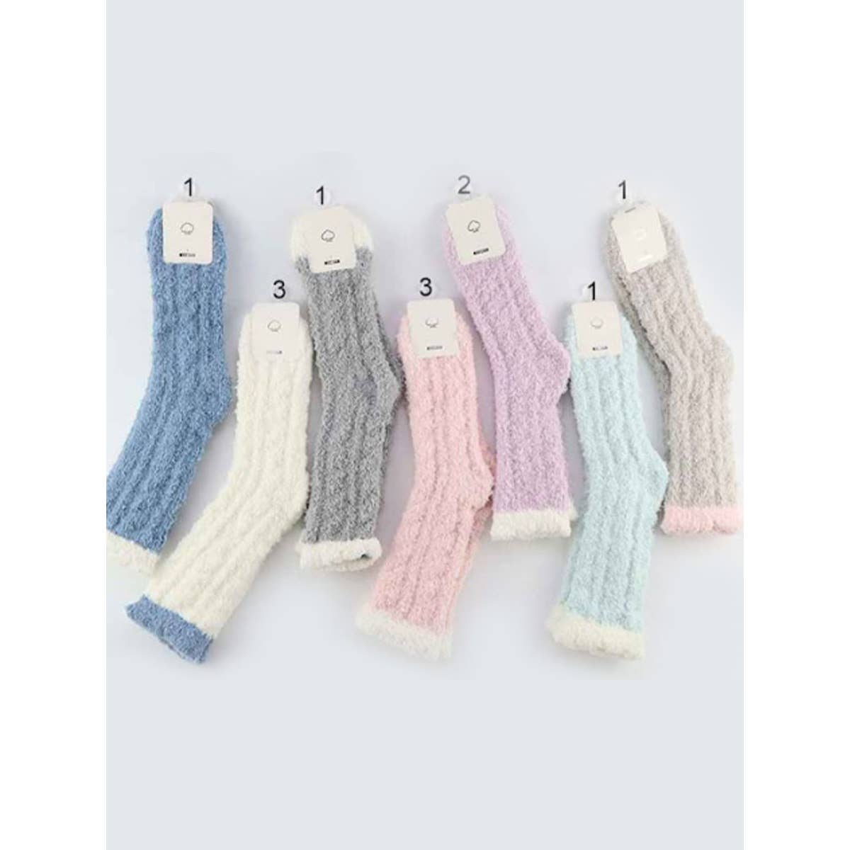 **DOORBUSTER**Cable Knit Pattern Two Tone Cozy Socks