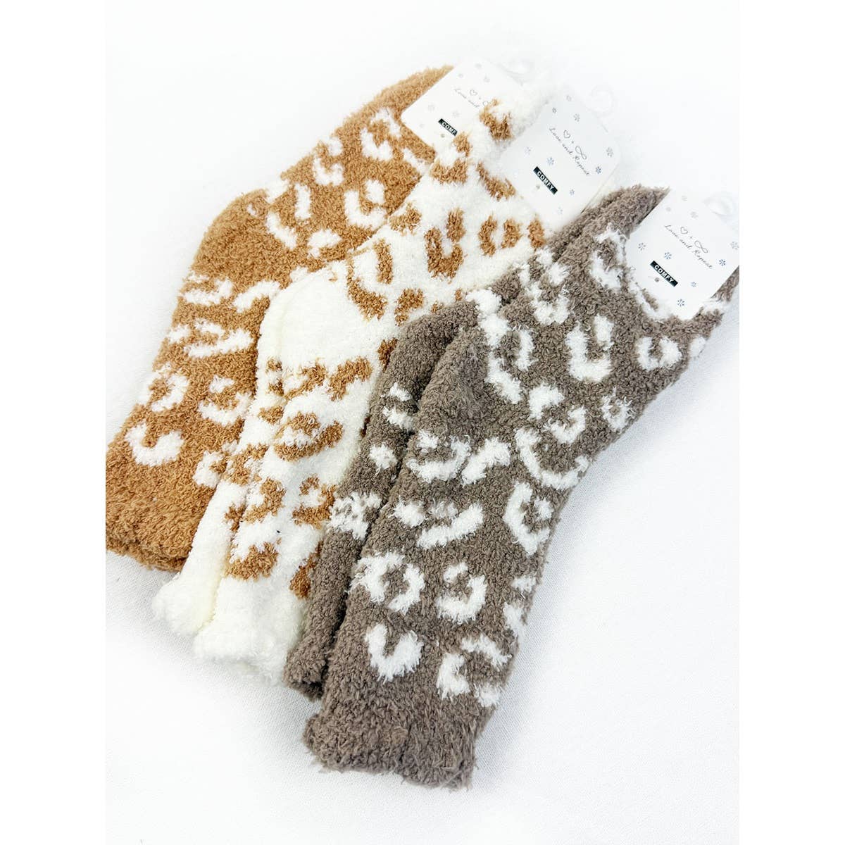 **DOORBUSTER**Plush Cozy Leopard Socks
