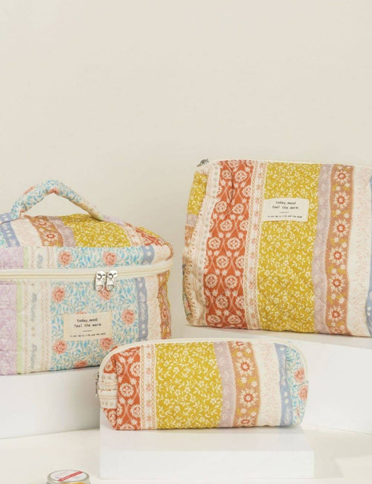 Butterfly Floral Print Puffer Cosmetic Bag DPB0106