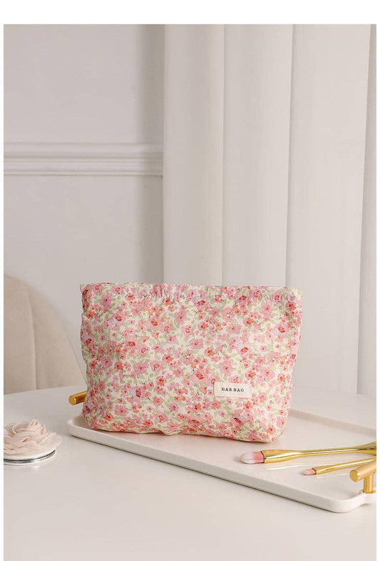 Sweet Simple Floral Print Cosmetic Bag DPB1008